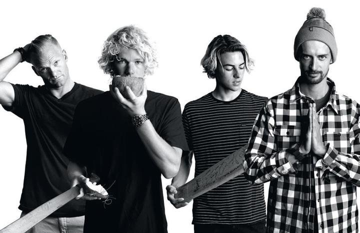 Nixon sponsored athletes: JP Walker (snowboarder), John John Florence (surfer), Curren Caples (skateboarder), Nicolas Muller (snowboarder) @Nixon