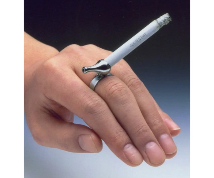 Finger-mounted cigarette holder