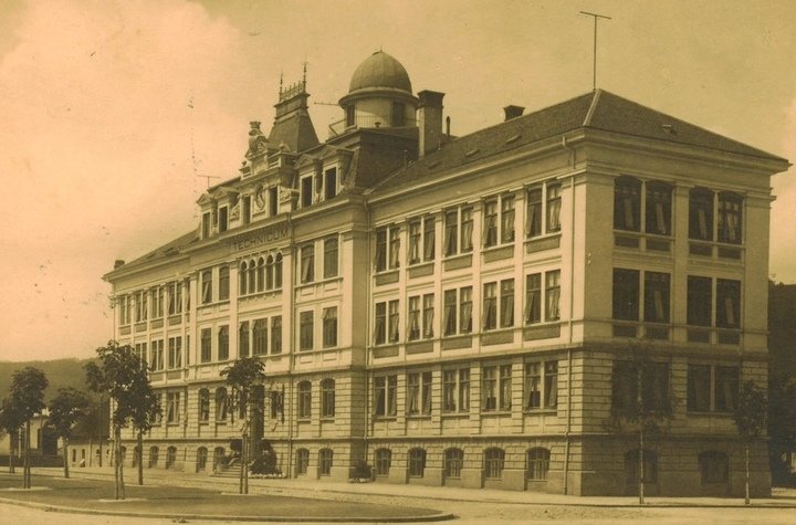 The ancient watchmaking school of Le Locle, or “Technicum”. Tissot Museum.